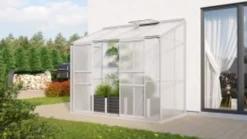 Vitavia Anlehn-Gewächshaus "Styx 3300" Aluminium Eloxiert 3,3 M² 4 Mm HKP