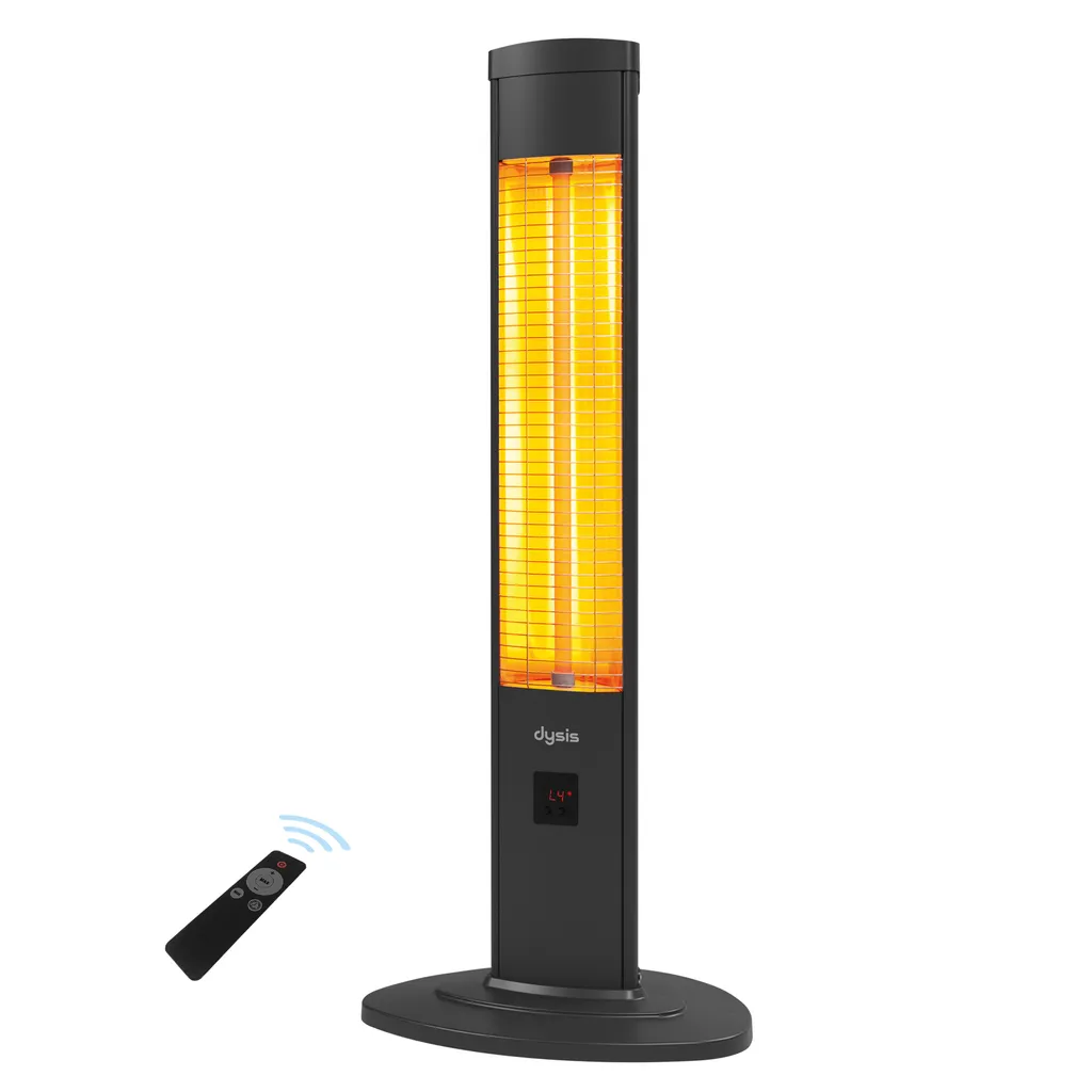 2000 Watt Stand Heizstrahler, 4 Heizstufen Mit Fernbedienung, Kohlenstoff Infrarotstrahler Für Innen- & Außenbereich 4 2000 Watt Stand Heizstrahler, 4 Heizstufen Mit Fernbedienung, Kohlenstoff Infrarotstrahler Für Innen- & Außenbereich – Bild 2