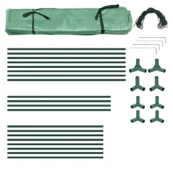 ECD Germany Gewächshaus Mit Gitternetzfolie Und Tür, 200x79x168 Cm, Grün, Für Garten Tomaten Zur Aufzucht, Optimales Pflanzenwachstum, Schrägdach, Treibhaus Tomatenhaus Frühbeet -Günstiges Laube Lust Geschäft 576fb676f2c97015da061d4c4b55f823