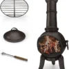 Jago® Terrassenofen Mit Funkenfluggitter - Aus Gußeisen Im Klassischen Design, 108cm Hoch, Inklusive Schürhaken, Funkenschutz - Vintage Gartenofen, Rustikaler Look, Gartenkamin, Feuerstelle, Feuerkorb -Günstiges Laube Lust Geschäft 57b359f91efe9109d3ec846c720d1aa2