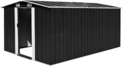 VidaXL Gerätehaus 257x392x181 Cm Metall Anthrazit