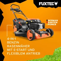 FUXTEC Benzin Rasenmäher RM5196eS-PRO 196ccm Selbstantrieb Motormäher Mäher 6PS