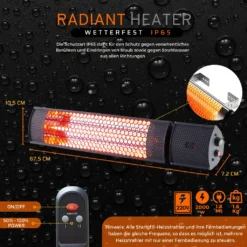 Starlyf® Radiant Heater – Wetterfeste Halogen-Infrarot-Heizung Mit Direktwärme-Technologie, Inkl. Fernbedienung, 2000 Watt – Aus Der TV Werbung -Günstiges Laube Lust Geschäft 5850482bf36483fc1cbba2714a45872e