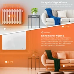 Kesser® Infrarotheizung Infrarot Wandheizung Heizung Heizkörper Heizpaneel 425-550W, Watt:1x 550 Watt -Günstiges Laube Lust Geschäft 59302f8a5593377f2ea9b411ff678b07