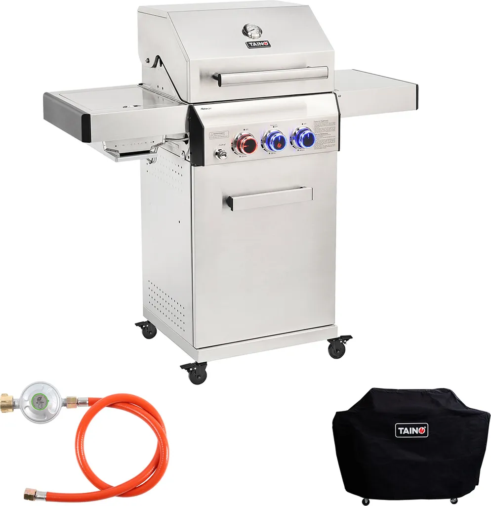 TAINO PLATINUM 2+1 Brenner Gasgrill Abdeckung Set Gasregler BBQ Zubehör Cover 3 TAINO PLATINUM 2+1 Brenner Gasgrill Abdeckung Set Gasregler BBQ Zubehör Cover