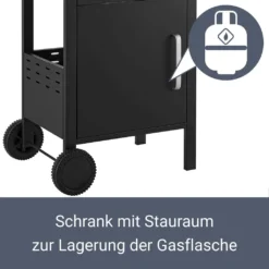 Juskys BBQ Gasgrill Louisiana 8,1 KW Mit 3 Brenner, Grillrost, Deckel Mit Thermometer, Warmhalterost & Seitenablagen – Grillwagen Mit Stahl Korpus -Günstiges Laube Lust Geschäft 597c77cc913255af996b602eca74dc9e