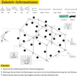 LZQ Gewächshaus Foliengewächshaus Mit Gitternetzfolie Und Fernster 3x2x2m 6m² Winterfest Tomatenhaus Gewächshäuser Pflanzenhaus Anzucht 31 LZQ Gewächshaus Foliengewächshaus Mit Gitternetzfolie Und Fernster 3x2x2m 6m² Winterfest Tomatenhaus Gewächshäuser Pflanzenhaus Anzucht -Günstiges Laube Lust Geschäft 5995bd64876ba06fff0a56b953c61076