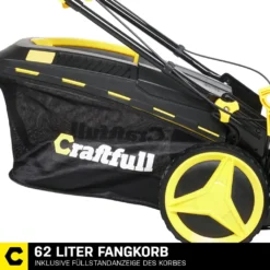 Craftfull Benzinrasenmäher CR-139-20, 46 Cm Schnittbreite, Benzin Rasenmäher Mit Radantrieb Inkl. Rasenkamm, 139cc, 3,2 KW / 4,5PS, Euro 5 Norm, 5in1, Marken Motor, GT-Markengetriebe, 8 Stufen Höhenverstellbar, 62 Liter Fangsack, Easy-Clean-Funktion -Günstiges Laube Lust Geschäft 59bbb05ae8e52271fc29d0eaad91fa51