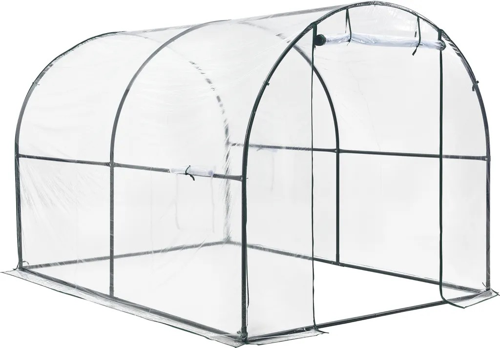 Gewächshaustunnel Grünwald 200x300x190cm Treibhaus Für Gemüseanbau PVC Transparent 3 Gewächshaustunnel Grünwald 200x300x190cm Treibhaus Für Gemüseanbau PVC Transparent