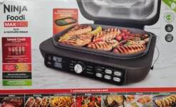 Ninja AG651EU Foodi MAX PRO Grill & Heißluftfritteuse, 7 Zubereitungsfunktionen, 2 Grillplatten, 3,8 L - Silber/Schwarz -Günstiges Laube Lust Geschäft 5b1ee2ec4a8c6565d971896a9b9358e1