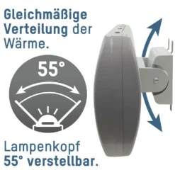 HyCell Wandheizstrahler Heizstrahler Zur Wandmontage Mit 2 Heizstufen (600W Oder 1200W) -Günstiges Laube Lust Geschäft 5b4afe9e3345eb2c406385c23641febe