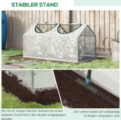 Outsunny Foliegewächshaus Mit Fenster PE Treibhaus Tomatenhaus Frühbeet 120 X 60 X 60 Cm Weiß -Günstiges Laube Lust Geschäft 5c29a1bec09c151117b819003fe60abe