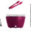 LotusGrill Starter-Set Classic 1x Grill Pflaumenlila Mit USB-Anschluß, 1x Buchenholzkohle 2,5 Kg, 1x Brennpaste 200ml, 1x Würstchenzange (Farbe Nach Vorrat), 1x Transport-Tragetasche - Der Raucharme Holzkohlegrill -Günstiges Laube Lust Geschäft 5cd1850cf24e428e665eccc0b582b4dd