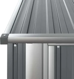 VidaXL Geräteschuppen Grau 180,5x97x209,5 Cm Verzinkter Stahl -Günstiges Laube Lust Geschäft 5daefda42e513d7a2d8bda2c1f5f5d92