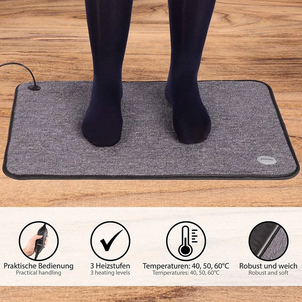ONVAYA® Fuß-Heizmatte | Fußwärmer Elektrisch | Heizteppich Für Den Fußboden | Fußheizung | Teppichheizung | 40 X 60 Cm | 110 Watt | Wasserdicht | 3 Heizstufen 5 ONVAYA® Fuß-Heizmatte | Fußwärmer Elektrisch | Heizteppich Für Den Fußboden | Fußheizung | Teppichheizung | 40 X 60 Cm | 110 Watt | Wasserdicht | 3 Heizstufen – Bild 3