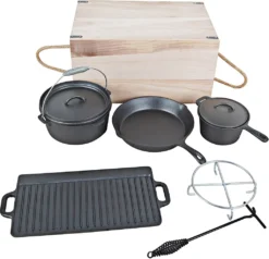 El Fuego Pfannen-Schmortopf-Set Dutch Oven Set 7-teilig, Schwarz -Günstiges Laube Lust Geschäft 60fc630c0e213f260bd5c1deda2f7e59