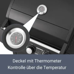 Juskys BBQ Gasgrill Louisiana 8,1 KW Mit 3 Brenner, Grillrost, Deckel Mit Thermometer, Warmhalterost & Seitenablagen – Grillwagen Mit Stahl Korpus -Günstiges Laube Lust Geschäft 61106c3cf5c22a1d1a2a6d77a4c0d6a0