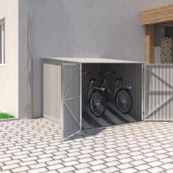 HATTORO Fahrrad-Garage Für 4 Fahrräder Fahrrad-Schuppen Fahrrad-Box Abschließbar Hellgrau -Günstiges Laube Lust Geschäft 61cae689275726fed0c5cad4fb0aaca4