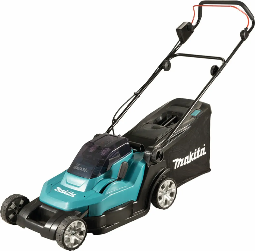 Makita 2x 18V Akku-Rasenmäher DLM432PT2 | 2x Akku 5.0 Ahmit Doppelladegerät 4 Makita 2x 18V Akku-Rasenmäher DLM432PT2 | 2x Akku 5.0 Ahmit Doppelladegerät – Bild 2