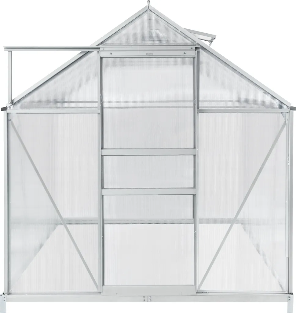 Gewächshaus Oisterwijk Glashaus Mit Fundament 250 X 190 Cm Gartengewächshaus Treibhaus Pavillon Aus Hohlkammerplatten 6 Gewächshaus Oisterwijk Glashaus Mit Fundament 250 X 190 Cm Gartengewächshaus Treibhaus Pavillon Aus Hohlkammerplatten – Bild 4