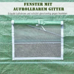 Outsunny Foliengewächshaus Tomatengewächshaus Treibhaus Folientunnel Frühbeet Mit Fenster Grün 590 X 300 X 200 Cm -Günstiges Laube Lust Geschäft 62b3507797f779d72dba31c973348b0e