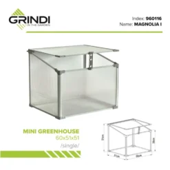 Grindi - Gewächshaus Aus Polycarbonat - 60x51x51 - Einzel -Günstiges Laube Lust Geschäft 6324d1a74343c5d068825882a3eb1298