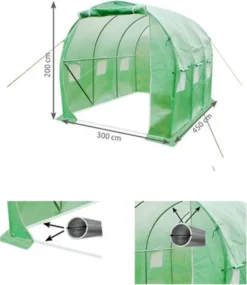 Foliengewächshaus Tomatengewächshaus Treibhaus Folientunnel Frühbeet Mit Fenster Grün 200 X200x200 Cm 10022, Größe:2x2x2m -Günstiges Laube Lust Geschäft 641892316a60d52643be0647a13b8cb3