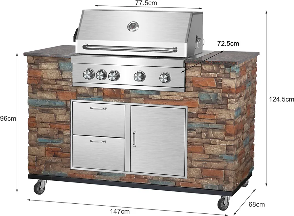 El Fuego Outdoor Grillküche Built In Edelstahl 4 +1 Infrarot 7 El Fuego Outdoor Grillküche Built In Edelstahl 4 +1 Infrarot – Bild 5