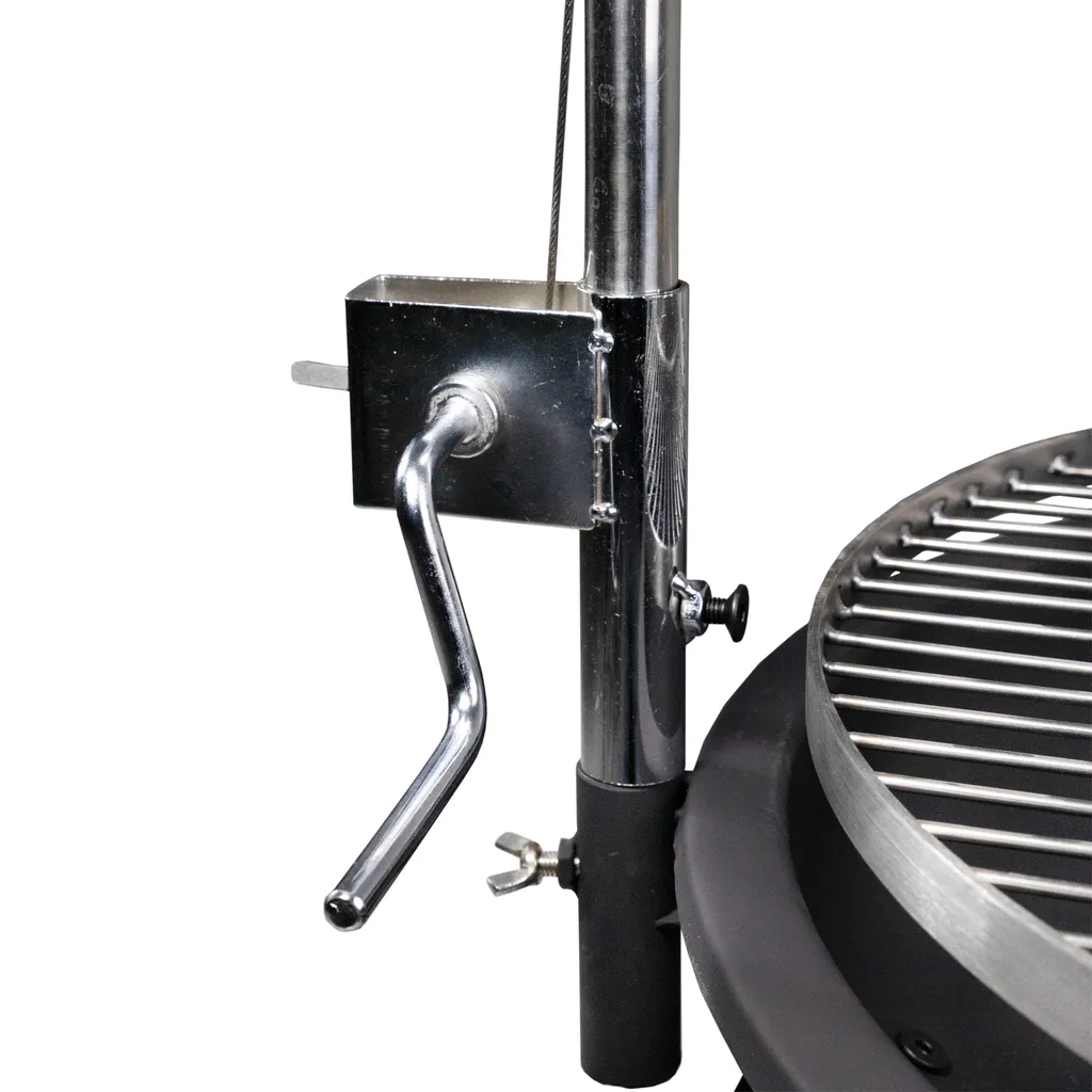 Ø 60 Cm Schwenkgrill Aus Edelstahl - Feuerschale Mit Galgen Aufhängung Feuerkorb - Seilzug Mit Kurbel - BBQ Grill Rost Dreibein Feuer Schale Rundgrill Holzkohlegrill Standgrill Grillwagen, Schwarz 7 Ø 60 Cm Schwenkgrill Aus Edelstahl - Feuerschale Mit Galgen Aufhängung Feuerkorb - Seilzug Mit Kurbel - BBQ Grill Rost Dreibein Feuer Schale Rundgrill Holzkohlegrill Standgrill Grillwagen, Schwarz – Bild 5