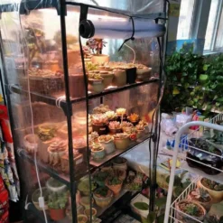 Tectake Foliengewächshaus,Balkon Gewächshausabdeckung Transparent 69*49*126CM -Günstiges Laube Lust Geschäft 656dadf9c3aab231b4e38616647e8e87