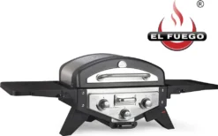 El Fuego Tischgasgrill Smoker "Medison" Silber Gasgrill/Grill/Steak/BBQ -Günstiges Laube Lust Geschäft 663f0a9ac26a3d5cb1f3e4cb3d97c151
