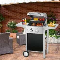 ProfiCook Gasgrill, Mit Klappbaren Seitentischen, 2 Edelstahlbrenner, Stufenlose Temperatursteuerung, Inkl. Temperaturanzeige, Balkon-Grill, Grillfläche: 43 X 39 Cm, PC-GG 1255 18 ProfiCook Gasgrill, Mit Klappbaren Seitentischen, 2 Edelstahlbrenner, Stufenlose Temperatursteuerung, Inkl. Temperaturanzeige, Balkon-Grill, Grillfläche: 43 X 39 Cm, PC-GG 1255 -Günstiges Laube Lust Geschäft 67712ee7c1c99bdc05782d986d98fe06