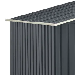 Juskys Metall Gerätehaus XL Mit Satteldach, Schiebetür & Fundament - 9m³ - 277×191×192 Cm - Anthrazit - Geräteschuppen Gartenhaus Garten Schuppen -Günstiges Laube Lust Geschäft 67b281759b491aa251490deb503701d9