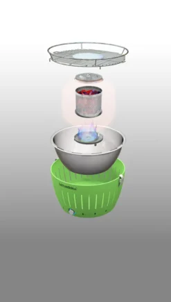 LotusGrill Classic Feuerrot G340 Holzkohlegrill Tischgrill Raucharm USB-Anschluß -Günstiges Laube Lust Geschäft 67d1561bc91a264df115b9aa73c57e25