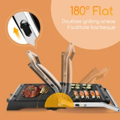 Aigostar Kontaktgrill, Sandwichmaker, 180° Aufklappbar Als Tischgrill, Panini Grill Mit Abnehmbaren Platten, Regelbarer Thermostat &Timer, Antihaftbeschichtet, 2000W -Günstiges Laube Lust Geschäft 699d5fe5e888a2b398266093f87b99e6