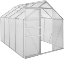 Zelsius Aluminium Gewächshaus 250 X 190 Cm, 6 Mm Platten, 4,75m²