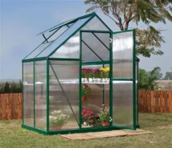 PALRAM-Mythos 6x4 Gewächshaus-grün/transparent-7174 -Günstiges Laube Lust Geschäft 6d0464ed395b1f8573fb7fa99af568f2