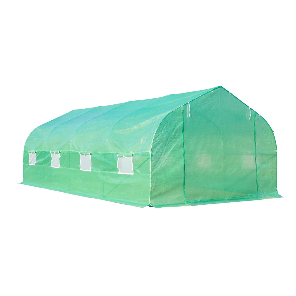 Outsunny Folien Gewächshaus Foliengewächshaus Treibhaus Frühbeet Pflanzenhaus Tomatenhaus Giebeldach 600 × 300B × 200H Cm 5 Outsunny Folien Gewächshaus Foliengewächshaus Treibhaus Frühbeet Pflanzenhaus Tomatenhaus Giebeldach 600 × 300B × 200H Cm – Bild 3