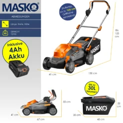 MASKO® Akku Rasenmäher ECO-X10 Inkl. Akkus Li-Ion Batterie 4 Ah & Doppel-Ladegerät – Rasentrimmer Schnittbreite, 25-75mm Schnitthöhenverstellung , Farbe:Schwarz / Orange, Größe:Schnittbreite 33cm 15 MASKO® Akku Rasenmäher ECO-X10 Inkl. Akkus Li-Ion Batterie 4 Ah & Doppel-Ladegerät – Rasentrimmer Schnittbreite, 25-75mm Schnitthöhenverstellung , Farbe:Schwarz / Orange, Größe:Schnittbreite 33cm -Günstiges Laube Lust Geschäft 6d74c1a330fdcea046fc0edbefb9f08b