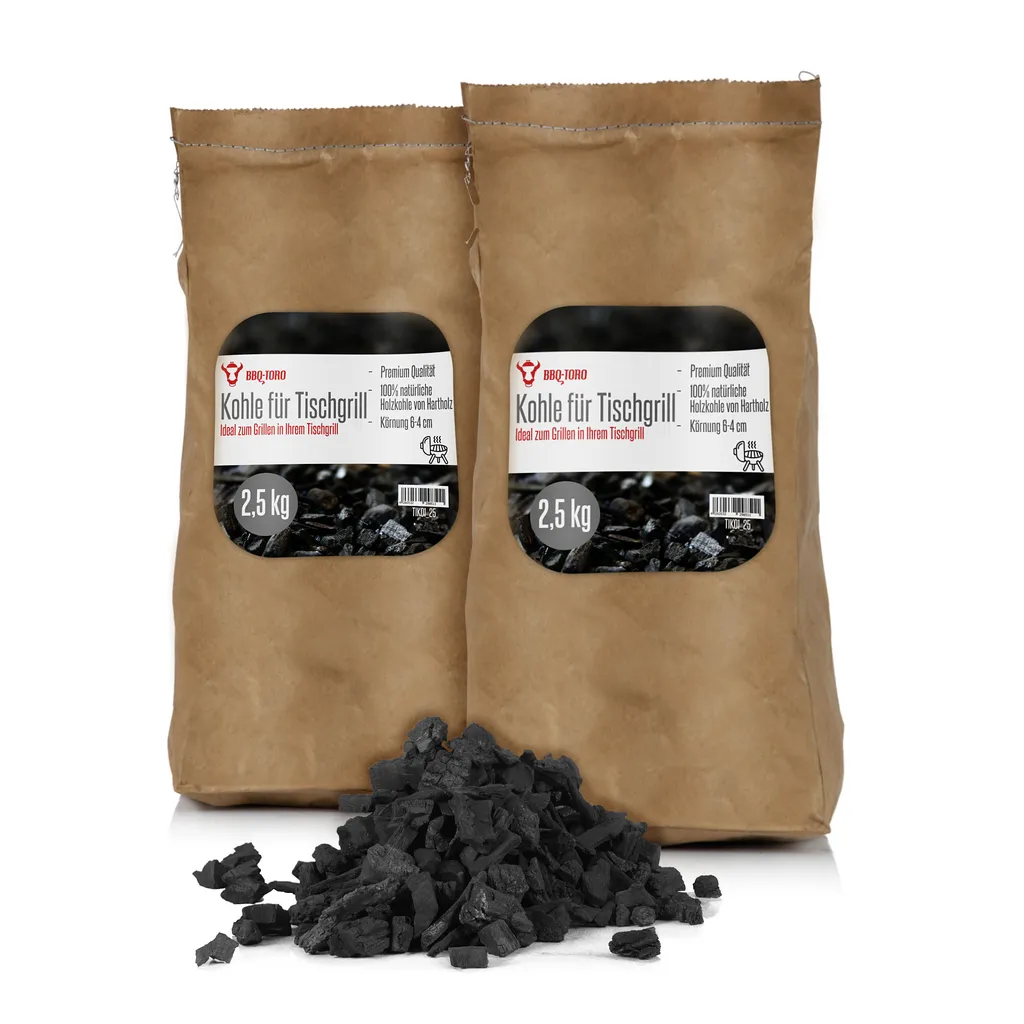 BBQ-Toro Tischgrill Holzkohle | 5 Kg | 2 - 6 Cm Körnung | Premium Grillkohle 2 BBQ-Toro Tischgrill Holzkohle | 5 Kg | 2 - 6 Cm Körnung | Premium Grillkohle