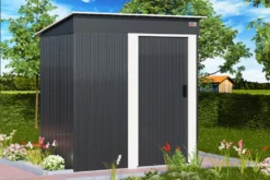 Gardebruk M Geräteschuppen 181x162x86cm Schiebetür Verzinkter Stahl Anthrazit Gartenhaus Gerätehaus Pultdach -Günstiges Laube Lust Geschäft 6e22cdf84d2c555faba802708dcfbbd8