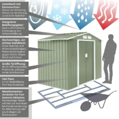 HATTORO S100 Gerätehaus Metall Gartenhaus Metallgartenhaus Geräte-Schuppen Hellgrün 15 HATTORO S100 Gerätehaus Metall Gartenhaus Metallgartenhaus Geräte-Schuppen Hellgrün -Günstiges Laube Lust Geschäft 6edc791962e223840b33477e3a0cd47a