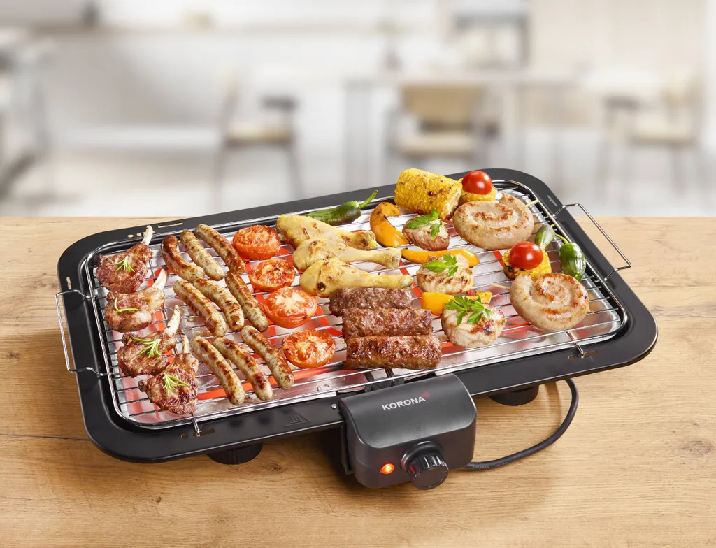 Korona BBQ Stand Grill XXL Kochstation Elektro Schwarz 2200 W 14 Korona BBQ Stand Grill XXL Kochstation Elektro Schwarz 2200 W – Bild 12