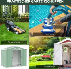 Outsunny Gerätehaus Geräteschuppen Gartenhaus Garten Schuppen Mit Fundament Und Schiebetüren Wetterfest Stahl Hellgrün 213 X 130 X 185 Cm 15 Outsunny Gerätehaus Geräteschuppen Gartenhaus Garten Schuppen Mit Fundament Und Schiebetüren Wetterfest Stahl Hellgrün 213 X 130 X 185 Cm -Günstiges Laube Lust Geschäft 7002bc4f6b067be4c66949ca16cd5ee5