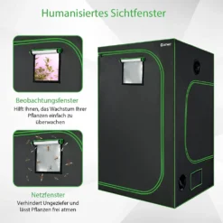 COSTWAY 122x122x201cm Growbox Pflanzenzelt Gewächshaus Mit Bodenwanne Aufbewahrungstasche Beobachtungsfenster & Doppelter Belüftung 10 COSTWAY 122x122x201cm Growbox Pflanzenzelt Gewächshaus Mit Bodenwanne Aufbewahrungstasche Beobachtungsfenster & Doppelter Belüftung -Günstiges Laube Lust Geschäft 7016bc172d6aa04953fba781b52d212f