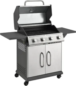 Juskys Gasgrill Kansas Mit 4 Brenner 12 KW, BBQ Grill Mit Gusseisen-Grillrost, Warmhalterost & Thermometer, XL Grillwagen 2 Seitenablagen & 4 Räder 25 Juskys Gasgrill Kansas Mit 4 Brenner 12 KW, BBQ Grill Mit Gusseisen-Grillrost, Warmhalterost & Thermometer, XL Grillwagen 2 Seitenablagen & 4 Räder -Günstiges Laube Lust Geschäft 70603b249f2e82741c76e739f1b51dd8