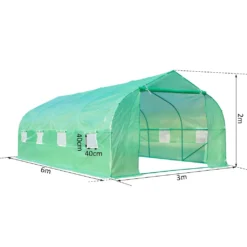 Outsunny Folien Gewächshaus Foliengewächshaus Treibhaus Frühbeet Pflanzenhaus Tomatenhaus Giebeldach 600 × 300B × 200H Cm 12 Outsunny Folien Gewächshaus Foliengewächshaus Treibhaus Frühbeet Pflanzenhaus Tomatenhaus Giebeldach 600 × 300B × 200H Cm -Günstiges Laube Lust Geschäft 708240c95e0935dfbc93e1c196f12265