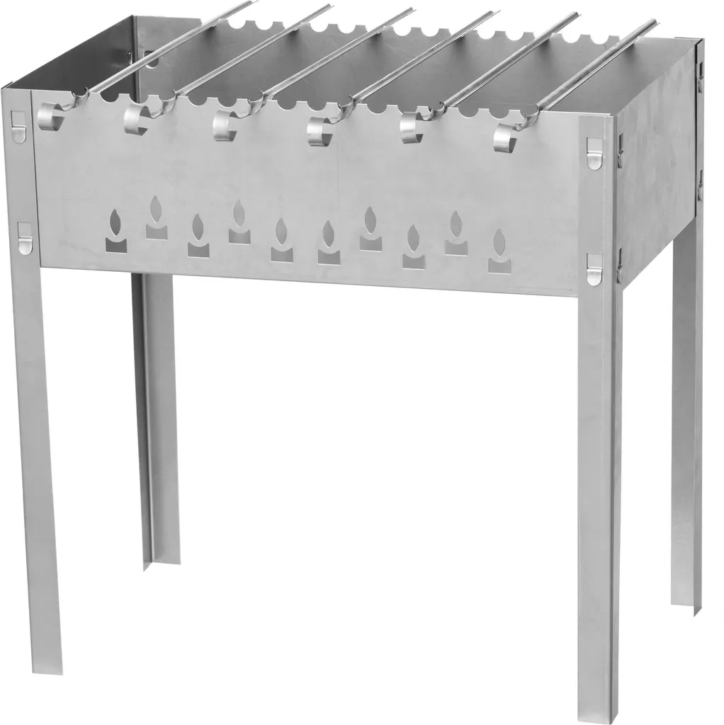 MUSTANG Schaschlik Grill | Holzkohlegrill | Gartengrill 50x30x50cm | Inkl. 6 Spieße 3 MUSTANG Schaschlik Grill | Holzkohlegrill | Gartengrill 50x30x50cm | Inkl. 6 Spieße