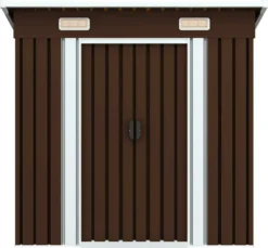 VidaXL Geräteschuppen Braun 194x121x181 Cm Stahl -Günstiges Laube Lust Geschäft 70e8deb3bcb53bbb68ec9a8c5590312b