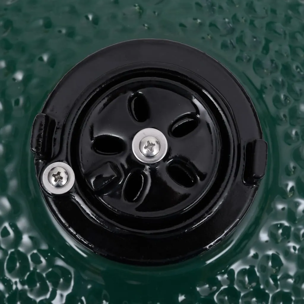 VidaXL 2-in-1 Kamado-Grill Smoker Keramik 56 Cm Grün 5 VidaXL 2-in-1 Kamado-Grill Smoker Keramik 56 Cm Grün – Bild 3